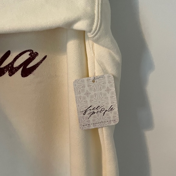 FREE PEOPLE x Desert Dreamer  BARCELONA SWEATSHIRT in Ivory NWT sz L - Picture 8 of 12
